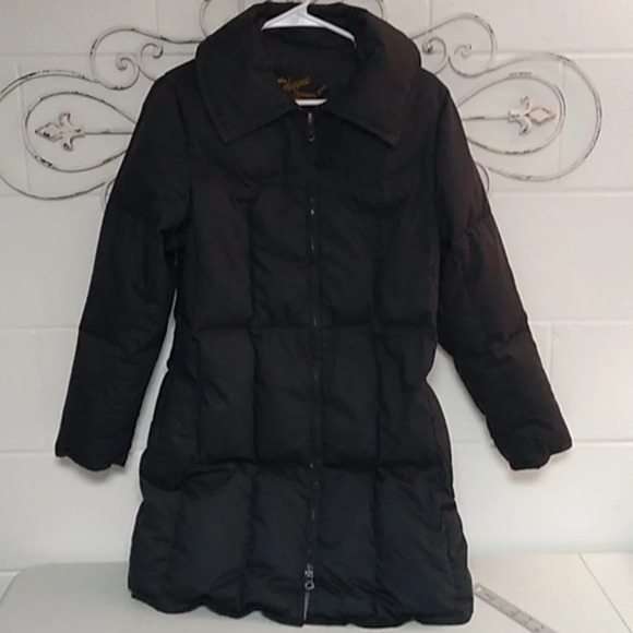 SHARPEE DESIGNER COLLECTION BLACK, DOWN FILLED, 2WAY ZIP, PUFFER COAT 11/12 - Picture 8 of 8